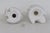 White Mid 20th Century Ceramic Salt and Pepper Shakers White Cats Holding Beige Fish - a Pair For Sale - Image 8 of 8