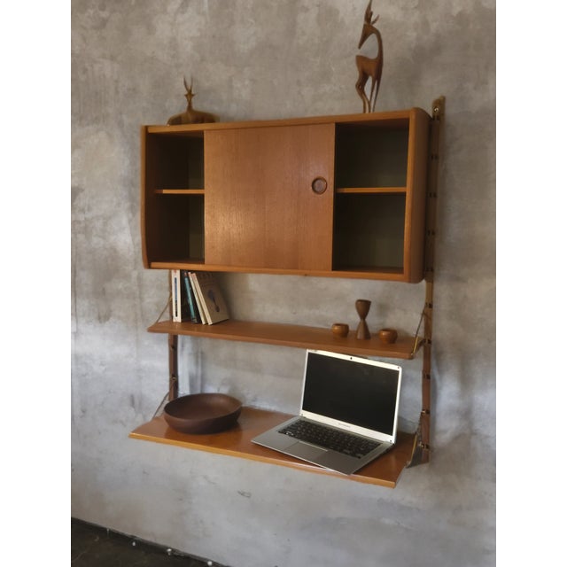 1960s Scandinavian Modular Ergo Wall Shelves in Teak, 1960s For Sale - Image 5 of 9