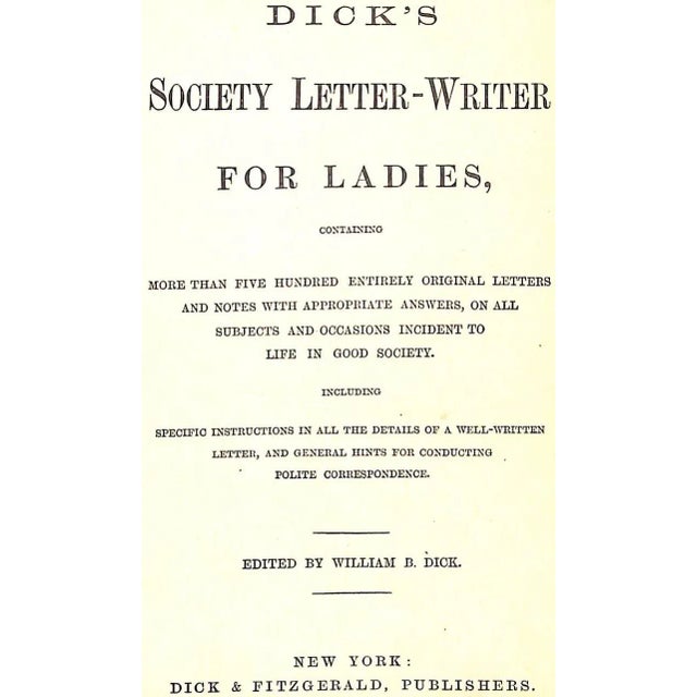 DICK, William B. [268] pp. Dick & Fitzgerald, Publishers 1884 7 1/4" x 5"