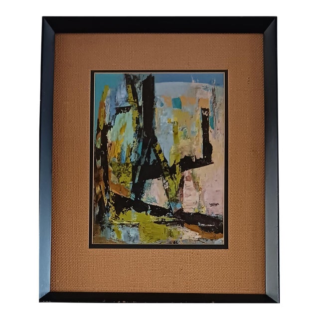 Yona Caffrey Abstract Painting Israeli/Irish Artist Free Shipping! For Sale