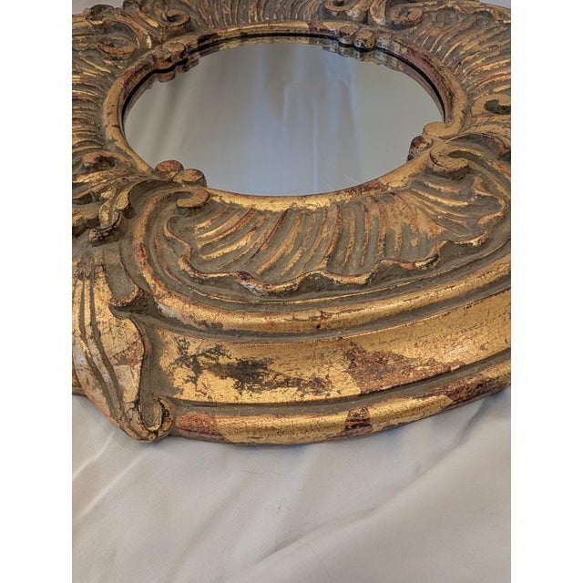John Richard Vintage French Baroque Style Gilded Gold Wall Mirror For Sale - Image 6 of 8