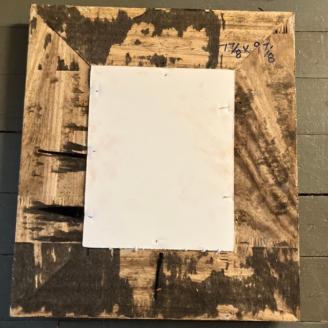 Abstract 1970’s Original Abstract Painting Chunky Gold Vintage Wood Frame For Sale - Image 3 of 3