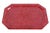 Mid-Century Italian Red Acrylic Serving Tray, 1980s For Sale