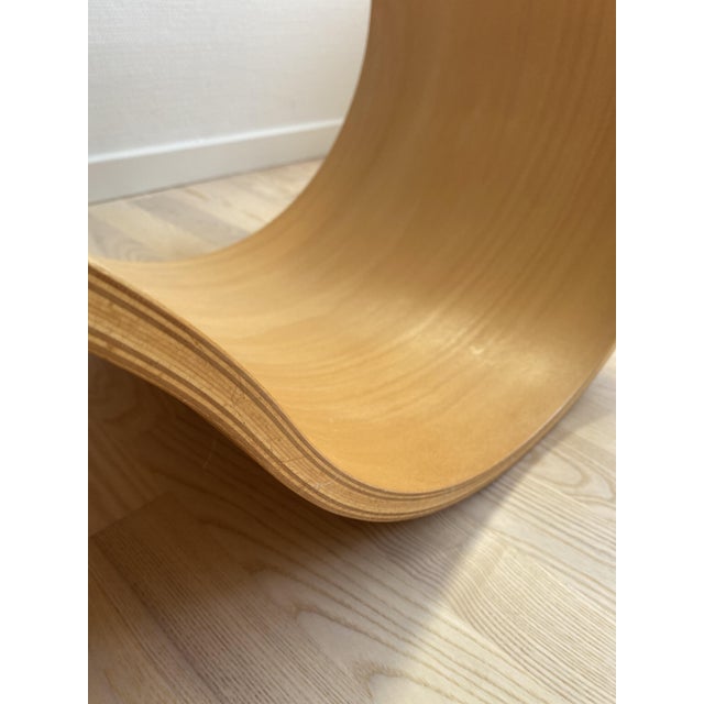 Wave Coffee Table in Beech and Glass by Hjellegjerde, Norway, 1990s For Sale - Image 9 of 16