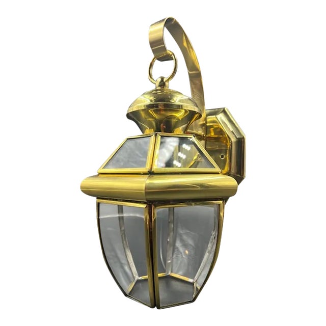 Late 20th Century Outdoor Brass Light Fixture For Sale