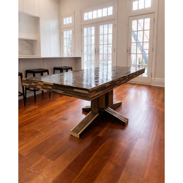 Piet Hein Eek Piet Hein Eek Waste Table in Scrapwood (High Gloss) For Sale - Image 4 of 7