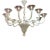 Modern White & Clear Murano Glass Chandelier For Sale