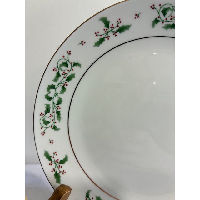 Vintage Holly & Berry Holiday Dessert Plates - Set of 24 For Sale In Oklahoma City - Image 6 of 12