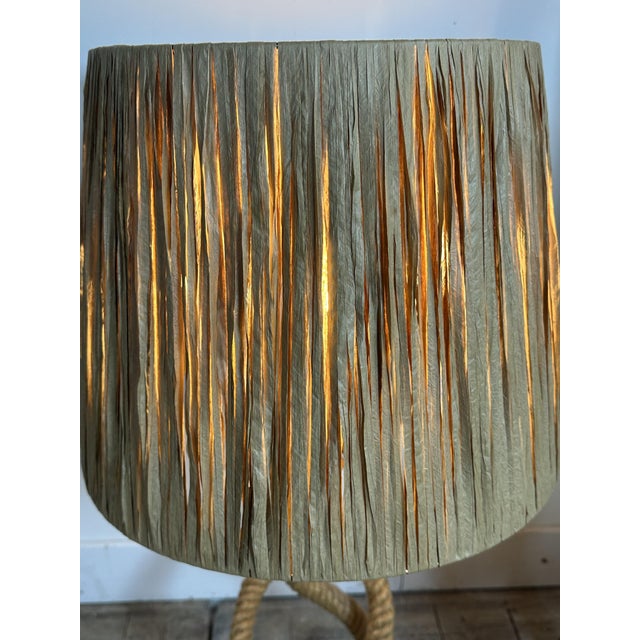 Lamp in Rope and Raffia from Adrien Audoux & Frida Minet, 1950s For Sale - Image 9 of 11