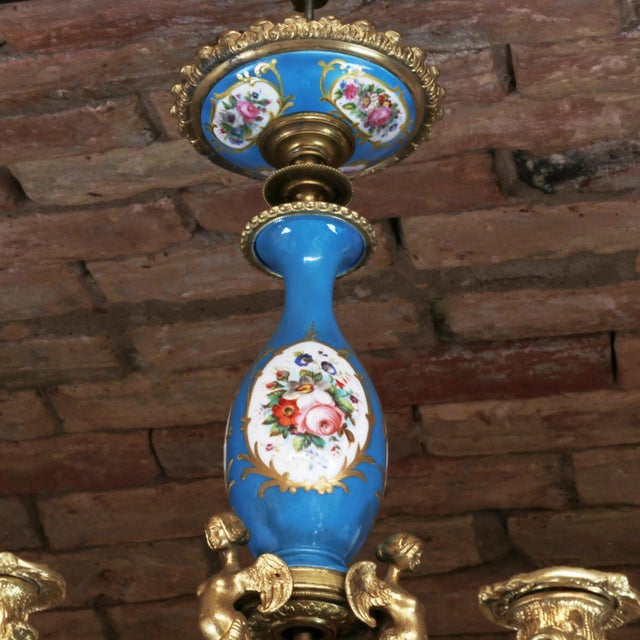 Chandelier for 15 Candles from Sevres in the Style of Louis XVI For Sale - Image 5 of 8