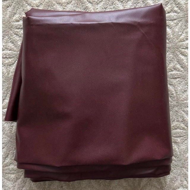 American Knoll Textiles Merlot Pebble Faux Leather Upholstery Vinyl Fabric – 4 Yards For Sale - Image 3 of 6