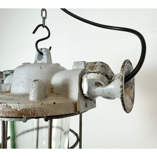 Gray Industrial Grey Explosion Proof Lamp, 1980s For Sale - Image 8 of 18
