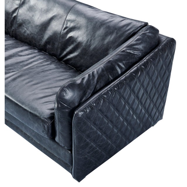 Waco Rustic Modern Sofa - Light Brown Leather For Sale In Chicago - Image 6 of 15