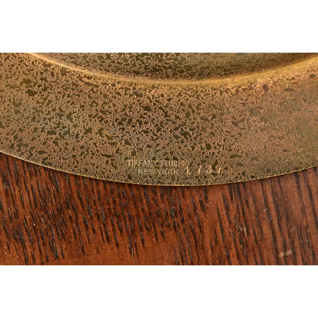 Tiffany Studios New York Bronze Doré Plate With Decorative Border For Sale - Image 9 of 11