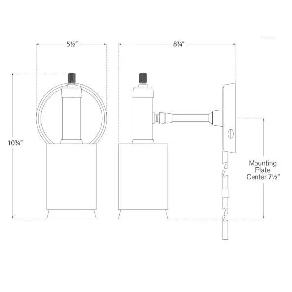Visual Comfort Thomas O'Brien for Visual Comfort Signature Anders Small Articulating Wall Light in Antique Nickel For Sale - Image 4 of 4
