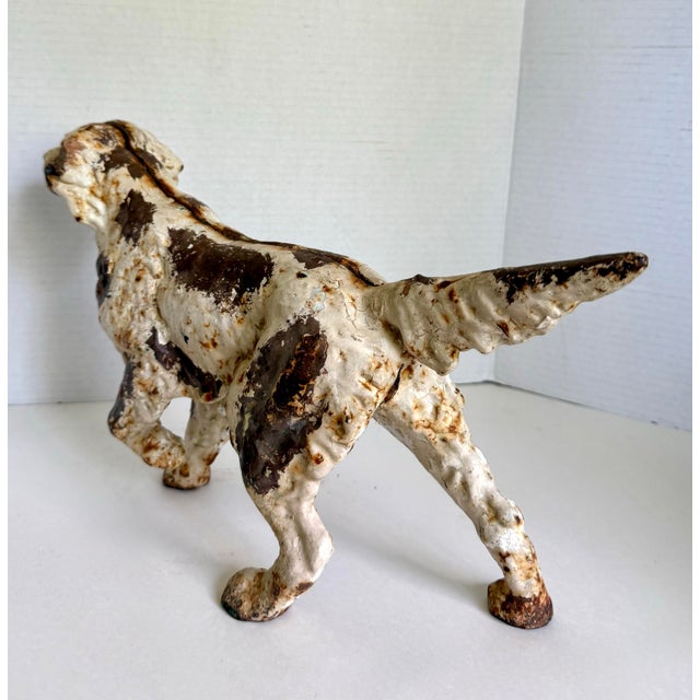 1930s Hubley Attributed Cast Iron English Setter Dog Doorstop For Sale - Image 10 of 12