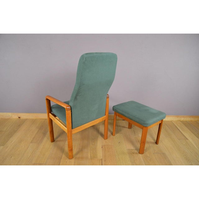 Danish Relax Armchair and Ottoman in Teak by Schou Andersen, 1960 For Sale - Image 10 of 13
