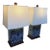 Chinoiserie Ralph Lauren Blue + White Table Lamps, Pair For Sale
