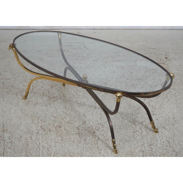 Age: Approx. 30 Years Old Details: Hoof Foot Hollywood Regency Style High Quality Construction Stretcher Base Frame...