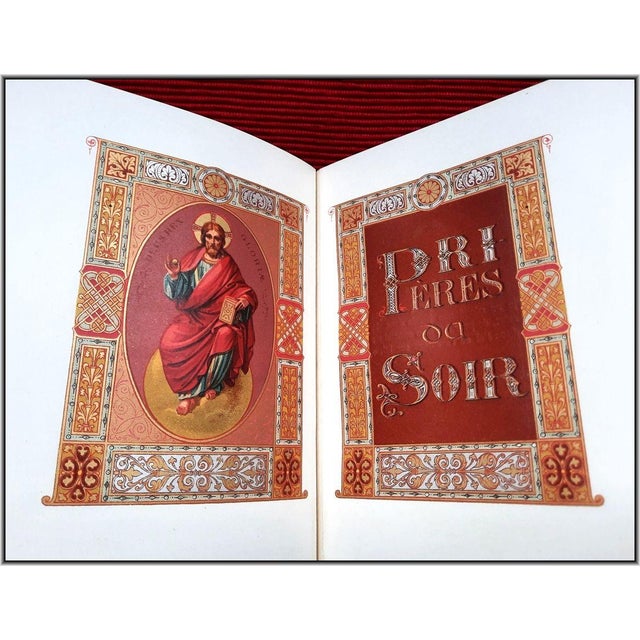 (1860) Christian "Book of Hours" With 180 Chromolithographs - Fine Binding Illustrated Antique Devotional Catholic Bible Art For Sale - Image 10 of 18