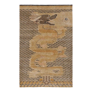 Contemporary Chinese Dragon Pictorial Wool & Natural Silk Rug by Rug & Kilim For Sale