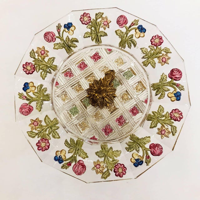 Gilded Bronze and Cut and Colored Crystal Stands, Austria, Late 19th Century, Set of 2 For Sale - Image 11 of 12