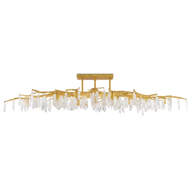 The Forest Light Semi-Flush is an exceptional work of art dripping with crystals. The washed Lucerne gold finish is a...