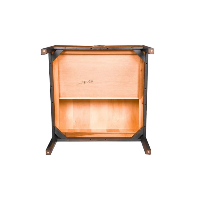1900s Walnut Campaign Style Side Table For Sale - Image 9 of 11