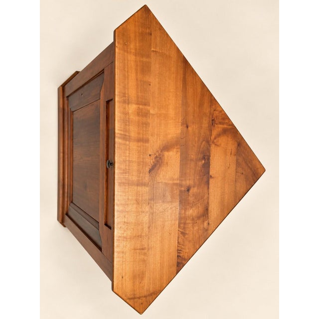 Low Louis Philippe Style Plinth Corner Cabinets in Cherrywood, 1960s For Sale - Image 4 of 8
