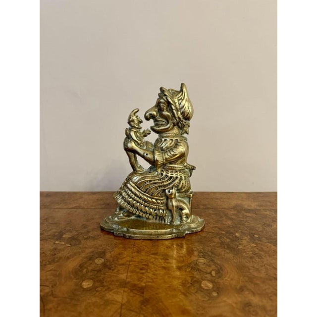 Antique Brass Doorstop, 1900s For Sale - Image 4 of 6