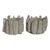 5.9" by 7" by 6.7" One-of-a-Kind Neutral Palette Hand Built Glazed Ceramic Planters by Diane Grant - Set of 2 / Plant Stands For Sale - Image 12 of 12