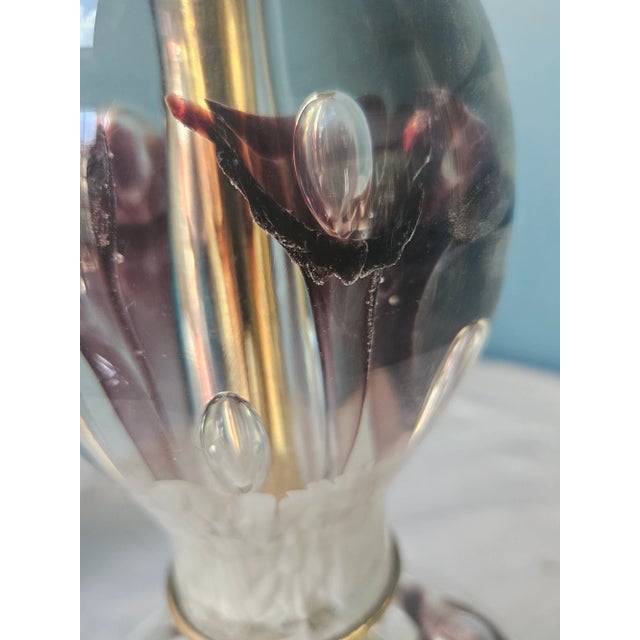Vintage St. Clair Hand Blown Art Glass Table Lamp Signed by Tim Rice For Sale - Image 11 of 12