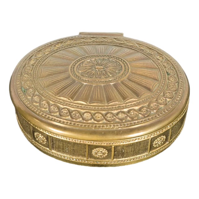 Tiffany Studios New York Adam Pattern Bronze Doré Desk Box or Jewelry Box For Sale