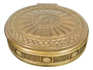 Tiffany Studios New York Adam Pattern Bronze Doré Desk Box or Jewelry Box