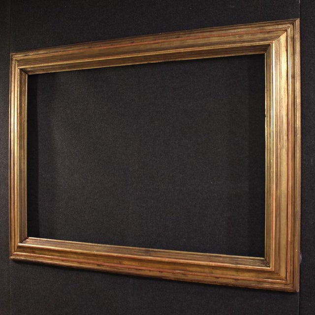 Vintage Italian Frame in Gilded Wood, 1950 For Sale - Image 6 of 14
