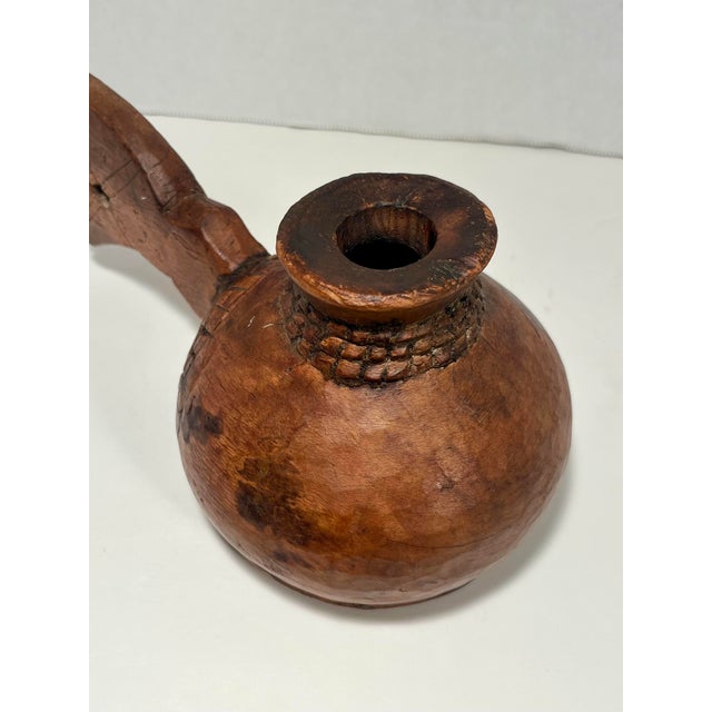 1900’s Antique Hand Carved Resewood Opium Cup from Jodphur, India Aprox. dimensions: 4"H x 9"W x 5"D Good antique...