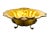 Rococo Vintage Hand-Hammered Brass Footed Centerpiece Bowl With Foliate Handles – Rustic European / Rococo For Sale - Image 3 of 15