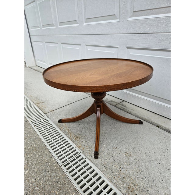 Round Mahogany Side Table - Mersman For Sale - Image 6 of 13