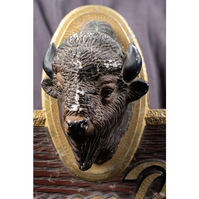 Simon Pure Beer Ale Buffalo Head Advertising Sign For Sale - Image 4 of 7