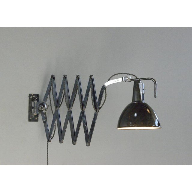 1930s Large Scissor Lamp by Wilhelm Bader, 1930s For Sale - Image 5 of 8
