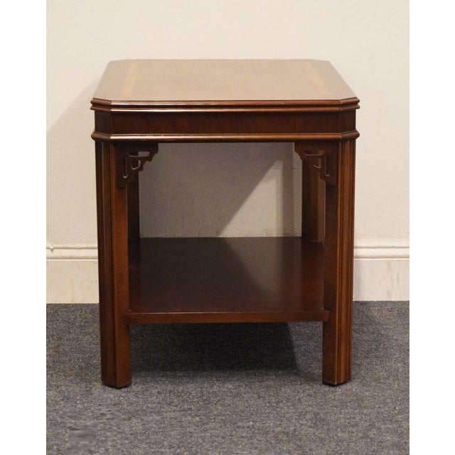 Altavista Lane Bookmatched Mahogany Traditional Style 20" Accent End Table 988-05 For Sale In Kansas City - Image 6 of 10