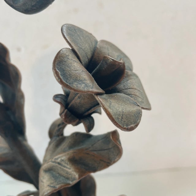 Vintage Hand Wrought Metal Candlestick Holders Set of 2 For Sale - Image 9 of 13