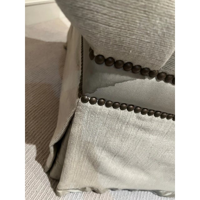 Custom Slipper Chair with Nailhead Detail For Sale In Chicago - Image 6 of 13