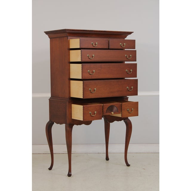 Bench Made Cherry 8 Drawer Highboy For Sale - Image 4 of 15
