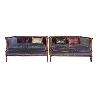 1970s Pair of Meyer Gunther Martini French Louis XVI Style Settees or Loveseats For Sale