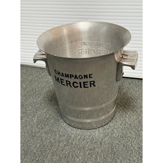 French Vintage French Champagne Mercier Metal Ice Bucket For Sale - Image 3 of 12