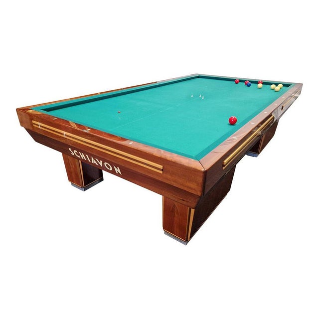 Schiavon Heated Pool Table, 1920s For Sale - Image 3 of 7