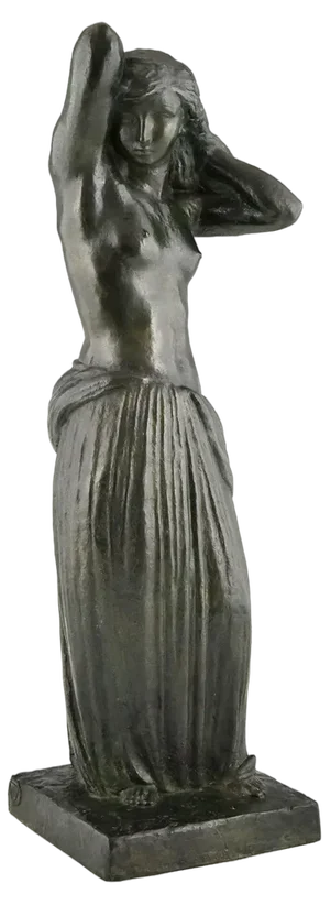 Georges Gori, Art Deco Standing Nude, 1930, Bronze