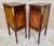 1940s Pair of French Empire Style Wood Nightstands With Inlay and Bronze Mounts For Sale - Image 4 of 11