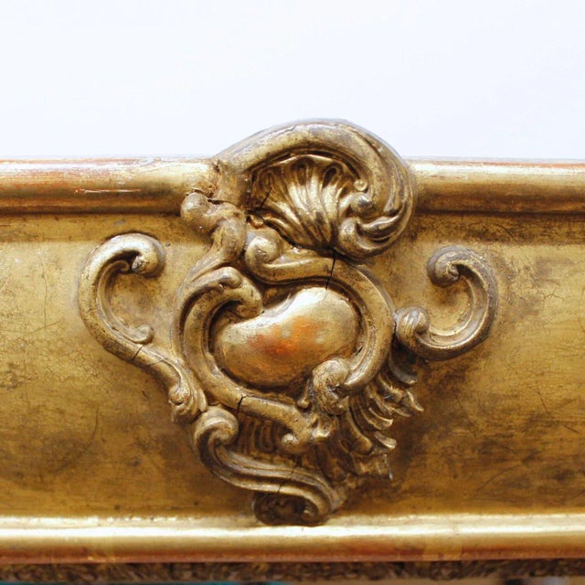 Late 19th Century Large French Gilt Rectangular Mirror, Late 19th Century For Sale - Image 5 of 12